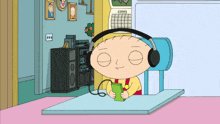 Indiniprint Stewie Griffin GIF - Indiniprint Stewie Griffin Stewie Listening To Music GIFs