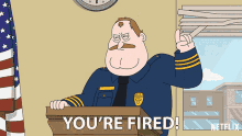 Youre Fired Chief Randall Crawford GIF - Youre Fired Chief Randall Crawford Paradise Pd GIFs