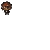 a pixel art of a cartoon character with glasses and a pirate 's eye patch .