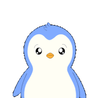 a cartoon penguin with the word omg written on its head
