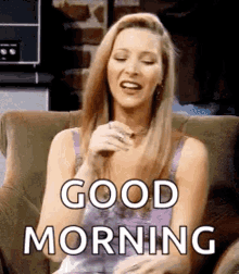 Good Morning Phoebe Buffay GIF - Good Morning Phoebe Buffay Coughing GIFs