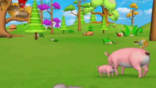 Animals For Kids Pigs GIF - Animals For Kids Pigs Hot Air Balloon GIFs