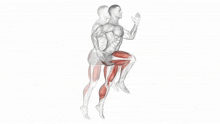 a 3d rendering of a man doing a jumping exercise