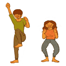 cheering dancing