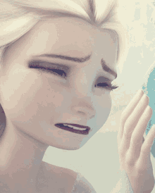 frozen crying sad tearing up disney queen