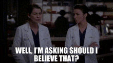 Greys Anatomy Amelia Shepherd GIF - Greys Anatomy Amelia Shepherd Well Im Asking Should I Believe That GIFs