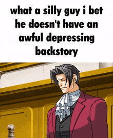Ace Attorney Miles Edgeworth GIF