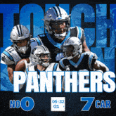 a poster for the panthers football team shows the time as 5:52