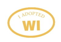 I Adopted Wi Crooked Media Sticker - I Adopted Wi Crooked Media Adopt A State Stickers