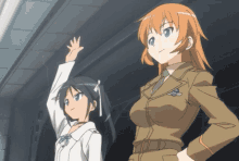 Strike Witches Luchini Strike Witches Yeager GIF - Strike Witches Luchini Strike Witches Yeager Anime Saludando Hola GIFs