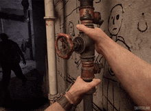 a video game called tafferling is being played on a computer screen