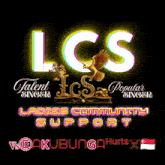 a logo for lcs talent singer and popular singer ladies community support