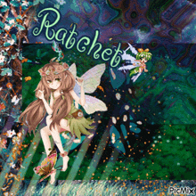 a picture of a fairy with the word ratchet written on it