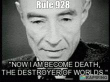 rule rules rule 928 atomic bomb