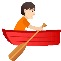 Rowing Boat Joypixels Sticker