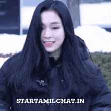 a picture of a woman with the website starttamilchat.in written on the bottom