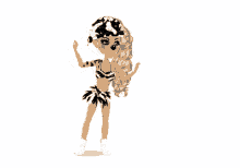 a cartoon character with a bandana on her head