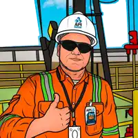 a man wearing a hard hat that says api dutos