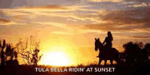 Horseback Riding Sunset GIF