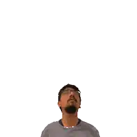 a man looking up at the number 18