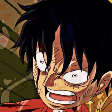 a close up of a cartoon character 's face with a big smile on his face