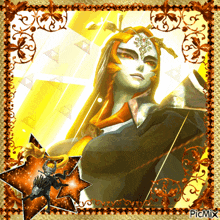 a picture of a video game character with the word picmix on the bottom right