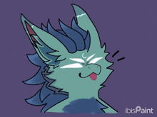 a drawing of a furry animal with the word ibis paint on the bottom