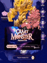 a screenshot of a video game called crazy monster