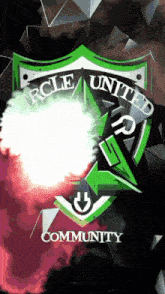 a circle united community logo with a smoke coming out of it