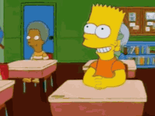 Bart Simpson Raisinghand GIF - Bart Simpson Raisinghand Edna Krabappel GIFs
