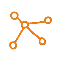 an orange icon on a white background shows a chemical structure