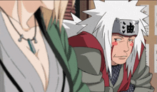 a man in a headband with chinese characters on it