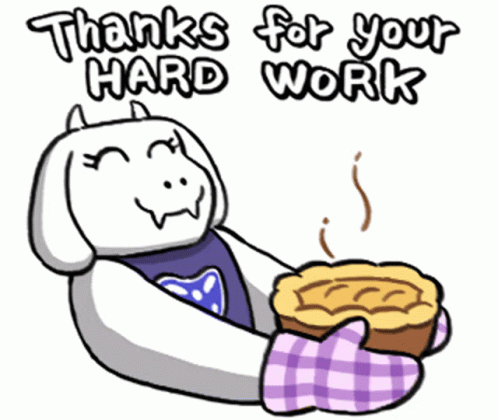 thanks for all your hard work