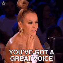 You'Ve Got A Great Voice Amanda Holden GIF - You'Ve Got A Great Voice Amanda Holden Britain'S Got Talent GIFs