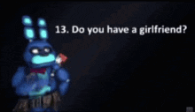 bonnie from five nights at freddy 's is sitting on a table