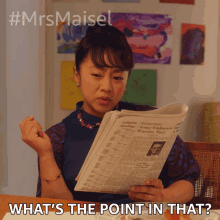 whats the point in that mei lin the marvelous mrs maisel what is the purpose whats the idea behind it