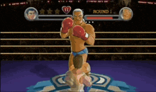 a video game shows two boxers in a ring with round 11 written on the screen
