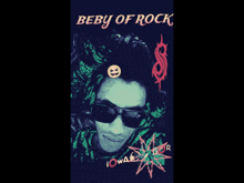 a painting of a man with sunglasses and the words baby of rock
