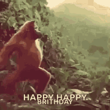 Happy Birthday Orangutan GIF - Happy Birthday Orangutan Monkey GIFs