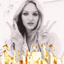Candice Swanepoel Peace GIF - Candice Swanepoel Peace Sexy GIFs