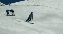Ski Fight Accident Montain GIF - Ski Fight Accident Montain GIFs