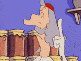 a cartoon character is giving a thumbs up