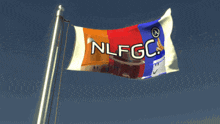 a colorful flag that says nlfgc on it