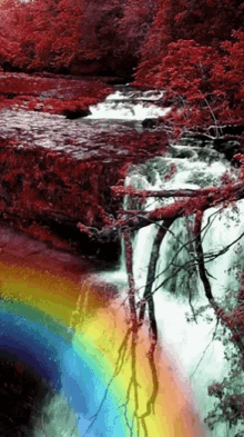 Waterfall Rainbow GIF - Waterfall Rainbow Tress GIFs
