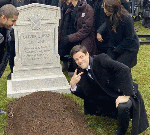 Barry Allen Grave GIF - Barry Allen Grave Meme - Discover & Share GIFs