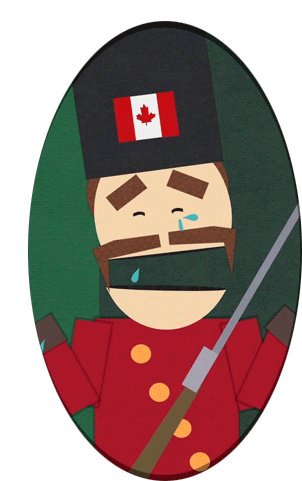 Crying Canadian Door Guard Sticker - Crying Canadian Door Guard South Park Stickers