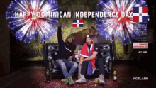 Happy Dominican Independence Fireworks GIF - Happy Dominican Independence Fireworks Dominican Independence GIFs