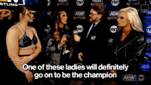 Britt Baker One Of These Ladies Will Definitely Go On To Be The Champion GIF - Britt Baker One Of These Ladies Will Definitely Go On To Be The Champion And Shes On Your Side GIFs