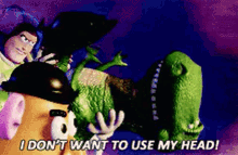 Toy Story Rex GIF - Toy Story Rex I Dont Want To Use My Head GIFs
