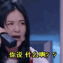 谢娜 打电话 你说什么 GIF - Xie Na Call What Did You Say GIFs
